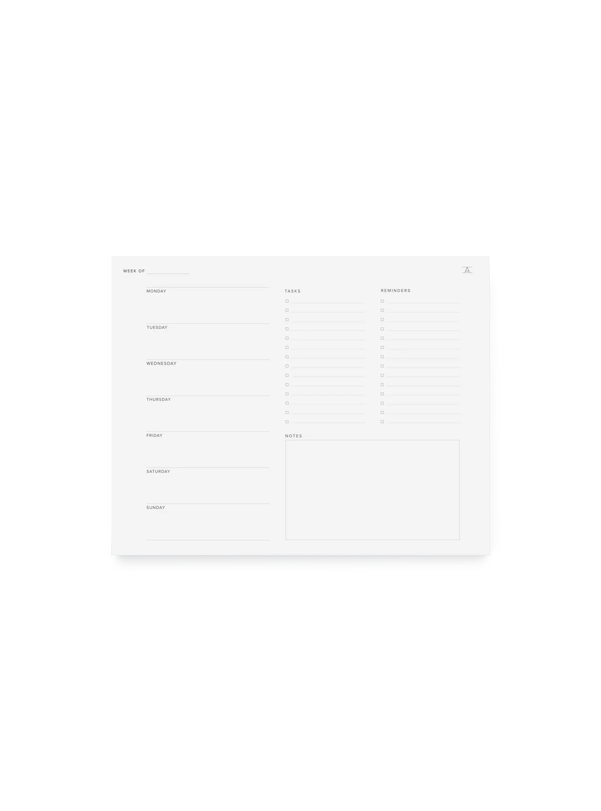 Weekly Task Pad