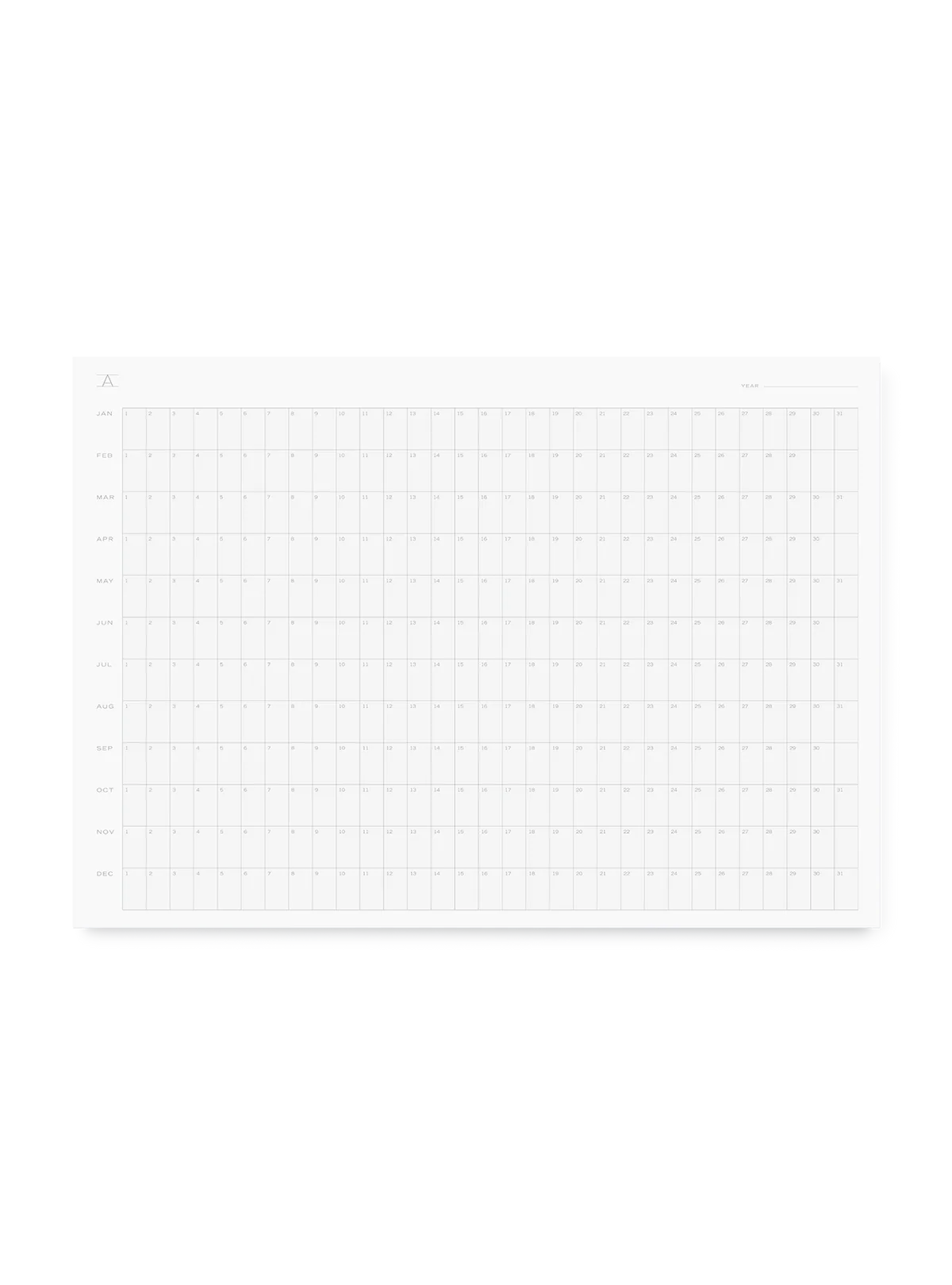 Undated Annual Planning Calendar